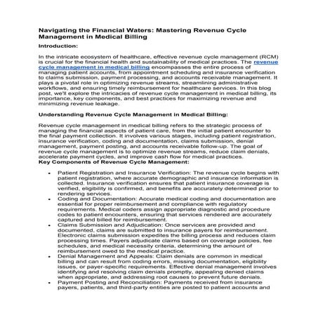 The Ultimate Guide to Medical Billing and Revenue Cycle Management ...