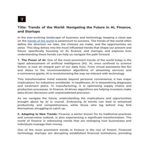 Trends in Venture Capital | PDF