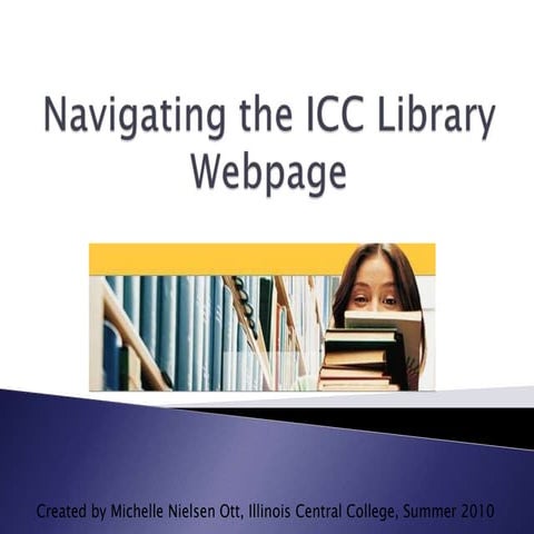 Navigating the ICC Library Webpage