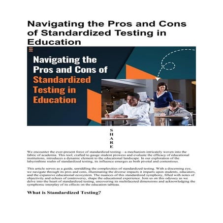 10 Pros and Cons of Standardized Testing in Education | Future Education Maga...