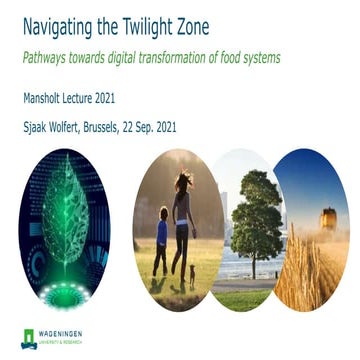 Navigating the twilight zone - pathways towards digital transformation of food systems
