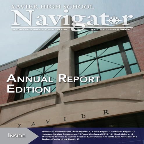 Xavier HS Announces New President Jack Raslowsky | PDF