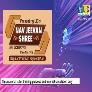 Nav Jeevan Shree.pptx is a single premium planning | PPTX