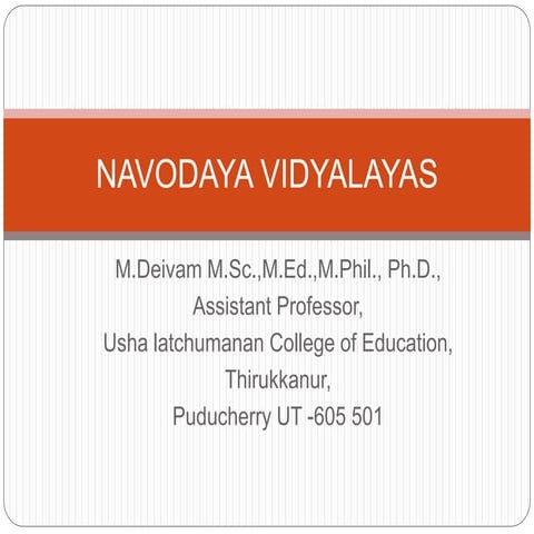 Navodaya vidyalayas