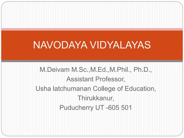 Navodaya vidyalayas
