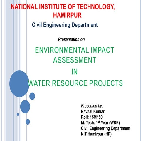 Environmental Impact Assessment in Water Resources Projects