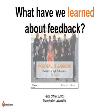 What have we learned about feedback? 