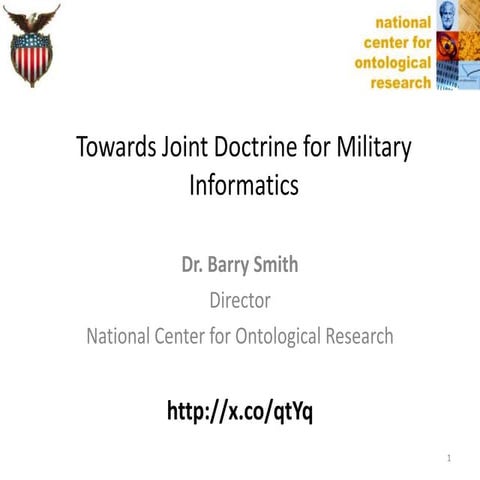 Towards Joint Doctrine for Military Informatics