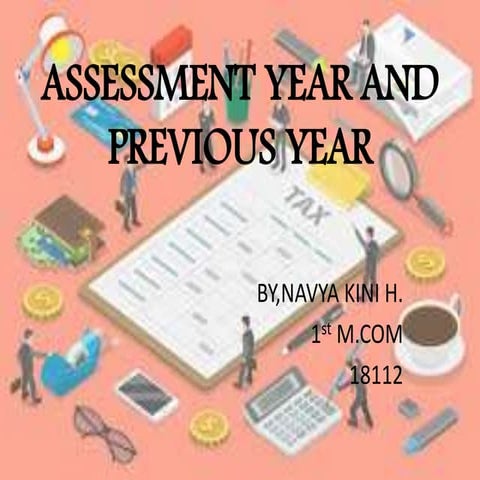 Assessment year and financial year