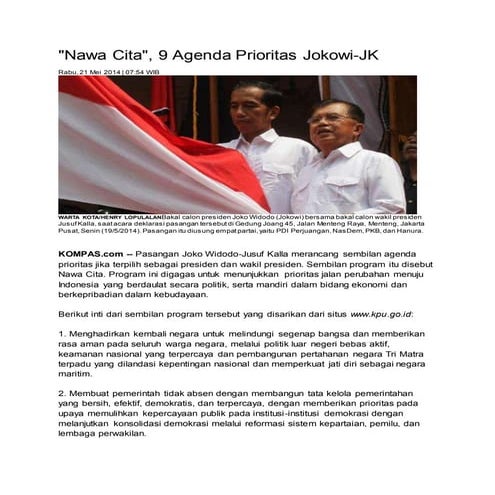 Nawa cita jokowi