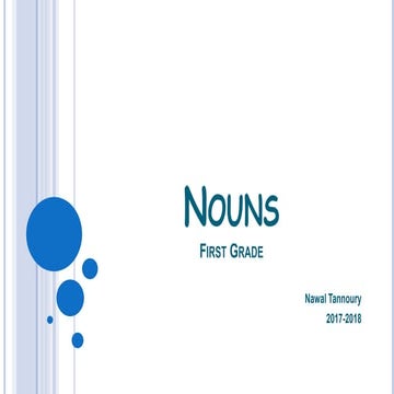 Nouns ppt first grade -Nawal T. 