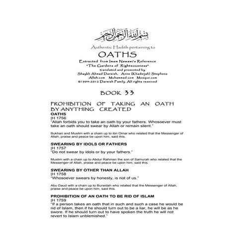 Nawawi 33-oaths | DOC