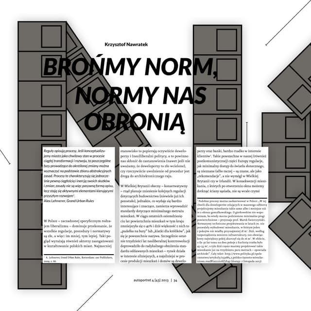 Krzysztof Nawratek, Brońmy norm, normy nas bronią
