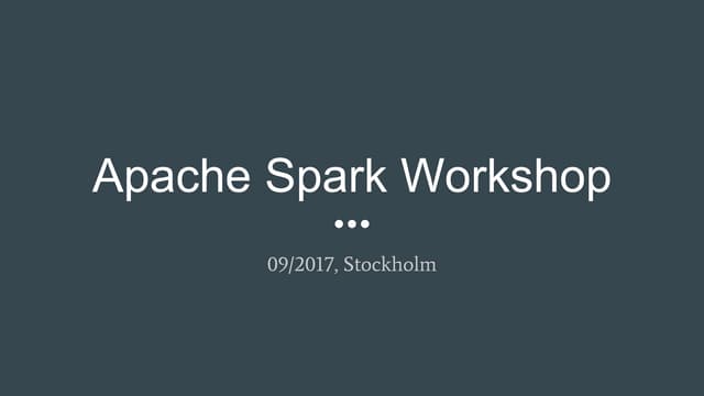 Apache Spark Workshop