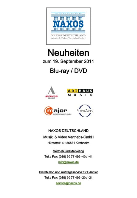 DVD-Neuheiten September 2011 (Im Ve...