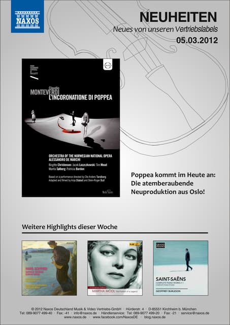 Blu-ray, DVD- und CD-Neuheiten März...