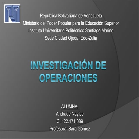  investigacion de operaciones