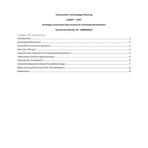 Information Technology Planning