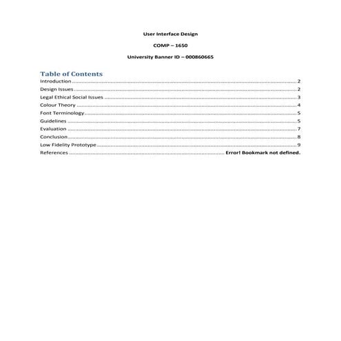 User Interface Design
