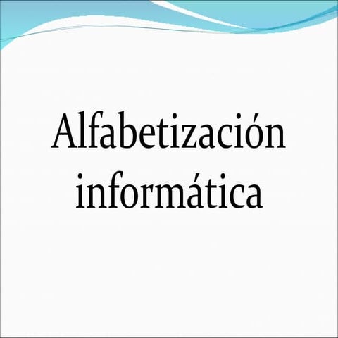 Alfabetización informática