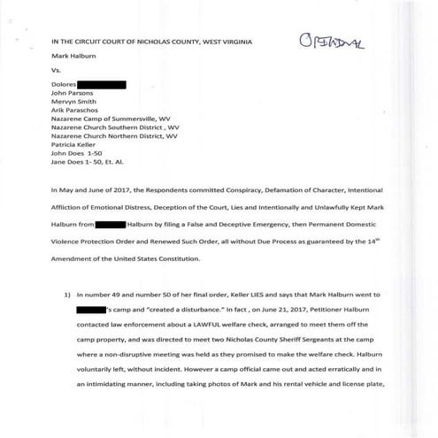 Nazarene Camp Lawsuit