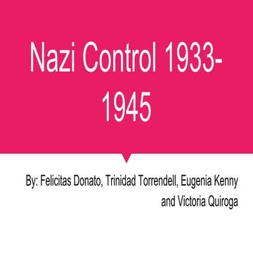 Nazi control 1933 1945