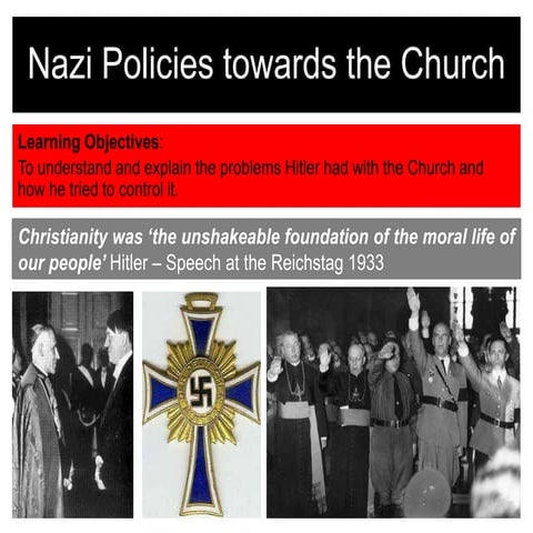 Nazi Policies Towards the Church