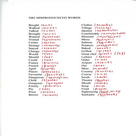 Nb2 mispronounced words