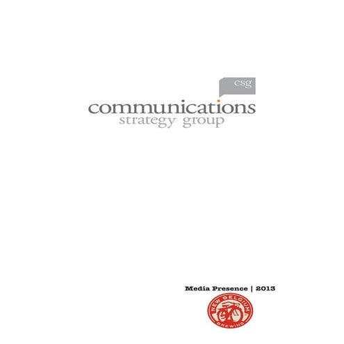 New Belgium Brewing 2013 Clipbook