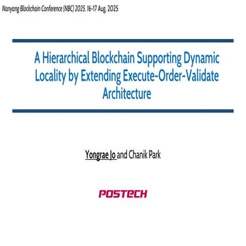 Nanyang Blockchain Conference (NBC) 2025 Presentation Slides