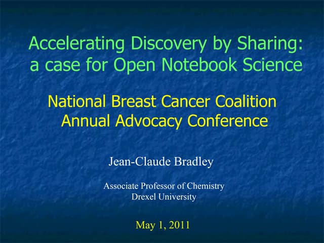 NBCC Open Notebook Science Talk