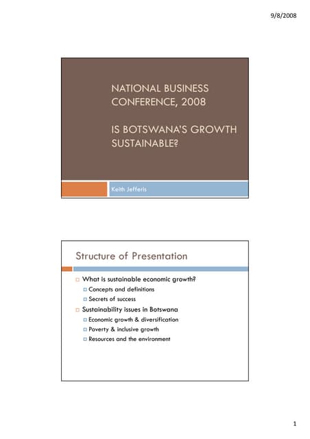 2008:Is Botswana’s Growth Sustainable?