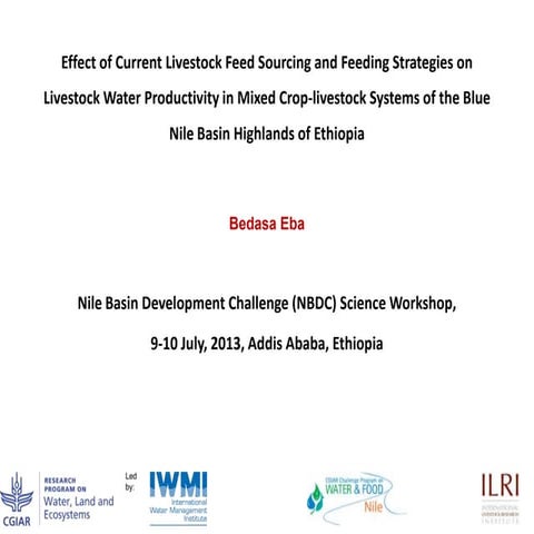 Effect of current livestock feed sourcing and feeding strategies on livestock...