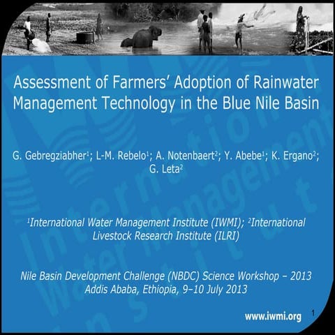 Assessment of farmers’ adoption of rainwater management technology in the Blu...