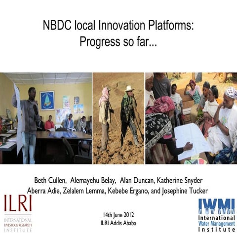 NBDC local innovation platforms: Progress so far