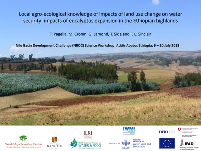 Local agro-ecological knowledge of impacts of land use change on water security: Impacts of eucalyptus expansion in the Ethiopian highlands