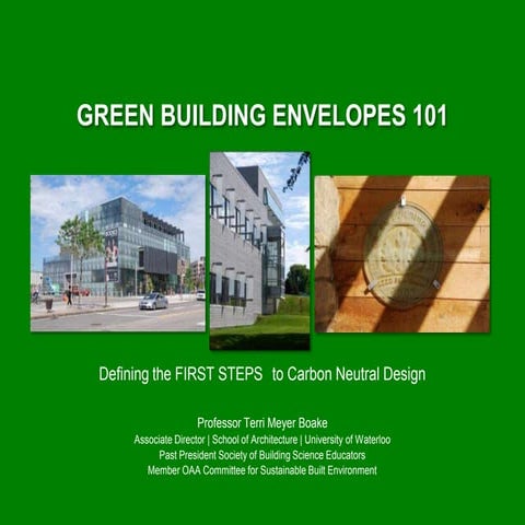 Image showcasing Green Building Envelopes 101 from NBEC | PPTX