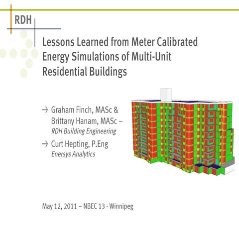 Energy Simulation of High-Rise Residential Buildings: Lessons Learned