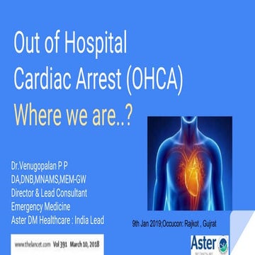 Out of hospital cardiac arrest (ohca): where we are.. ??