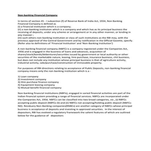 NBFC notes