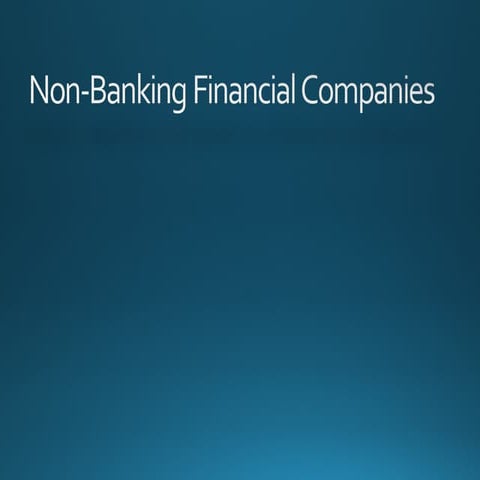 Non banking finance corporation
