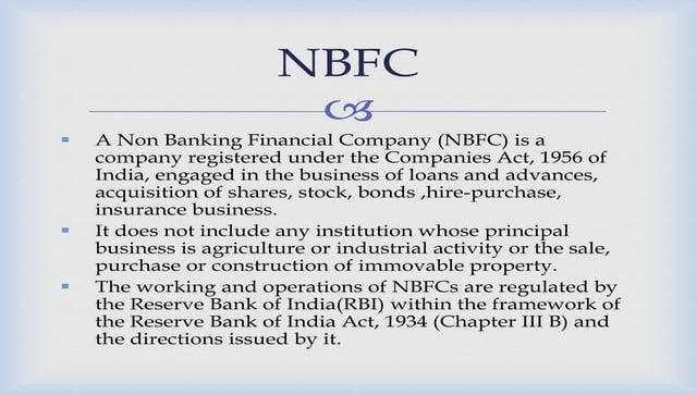 Nbfc introduction and compliances | PPT