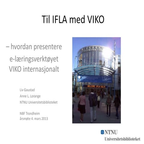 Til IFLA med VIKO