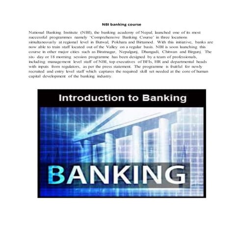 NBI banking course. | DOCX