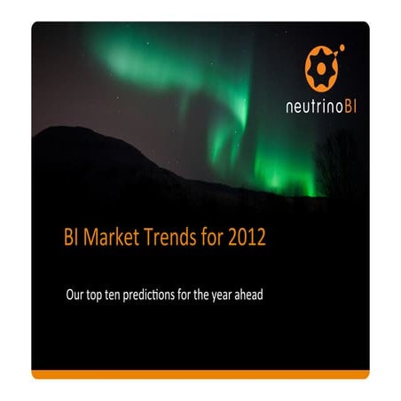 Projections for BI in 2012 from the neutrinoBI team