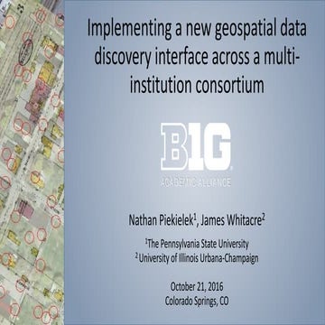 Implementing a new geospatial data discovery interface across a multi-institu...