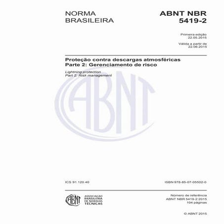 Nbr5419 2-protecao-contra-descargas-atmosfericas-parte-2-gerenciamento-de-risco