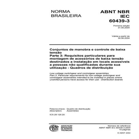 Nbr iec 60439 03