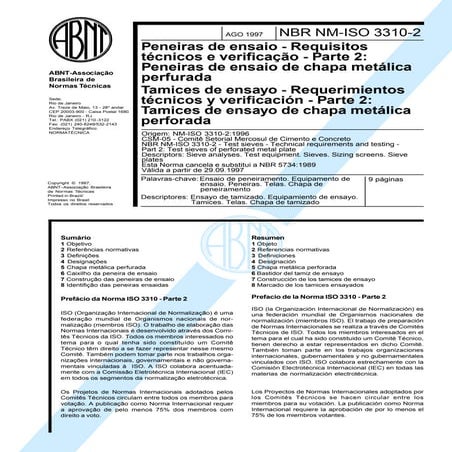 Nbr nm iso 3310-2 - 1997 - peneiras de ensaio