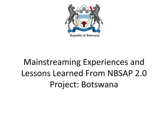 National Biodiversity Strategies & ...